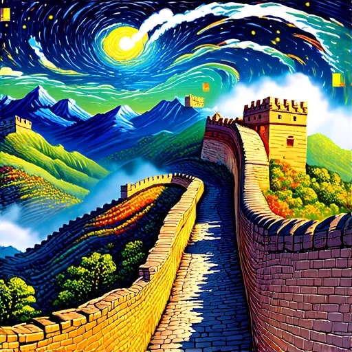 SD3-Medium Great Wall style sample.