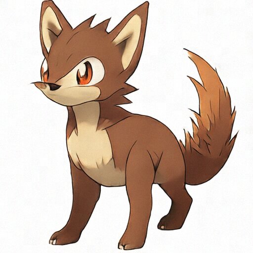 Pokemon LoRA brown fox prompt.