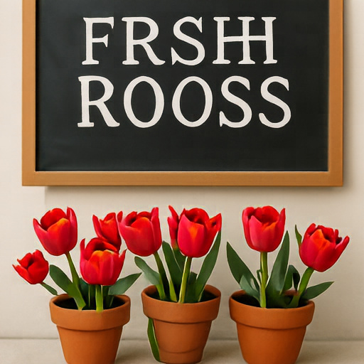 MiniT2I-B/16 FRESH ROSES sign sample.