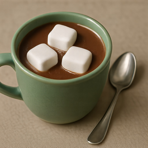 MiniT2I-L/16 green mug with three marshmallows sample.